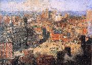 Colin Campbell Cooper Columbus Circle Sweden oil painting artist